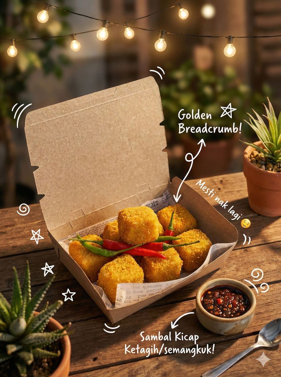 Golden Breadcrumb Tauhu Bergedil